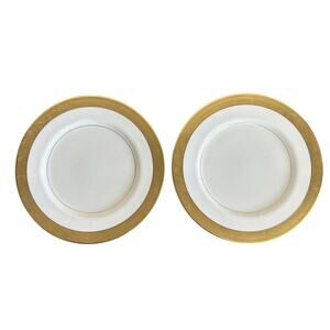Vintage Mikasa Harrow A1-129 Bone China 7.5” Salad Plates Narumi Japan Set of 2